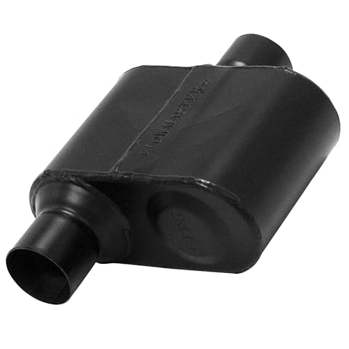 Flowmaster Super 10 Series Chambered Muffler – 2.50” Offset In / 2.50” Center Out – Race-Inspired Sound – 409 Stainless Steel – Ideal for Muscle Cars, LS Swaps, Drag Cars & Off-Road Build (842516)