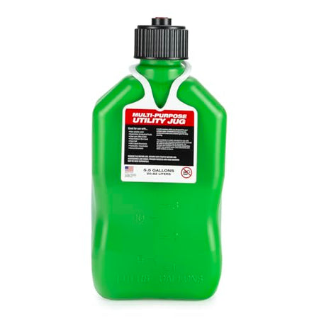 VP Racing VP Racing 5.5 Gallon Square Motorsport Storage Container Green - Includes Jug Lid and Vent Cap - Outdoor Depot