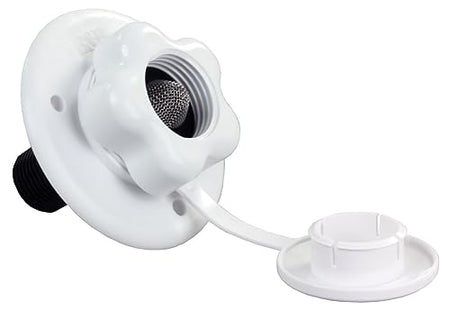 B&B Molders B&B Molders, 94216 City Water Fill with Plastic Check Valve – Polar White, Leak-Tested UV-Stable - Outdoor Depot