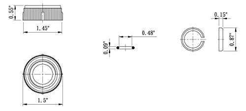 Dura Faucet Dura Faucet DF-RK510-WT RV Faucet Spout Nut and Rings Replacement Kit (White) - Outdoor Depot