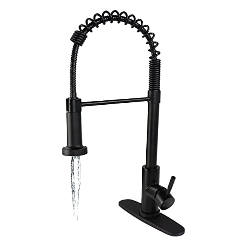 Empire Faucets Empire Faucets SP5000BMT-A Single Lever Spring Faucet with Hi-Arc Coiled Spout, Hammer Style - Outdoor Depot