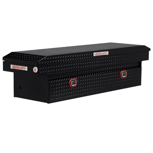 Weather Guard Weather Guard Model 127-5-04 Saddle Box, Aluminum, Full Standard, Gloss Black, 11.0 cu ft - Outdoor Depot