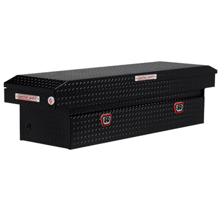 Weather Guard Weather Guard Model 127-5-04 Saddle Box, Aluminum, Full Standard, Gloss Black, 11.0 cu ft - Outdoor Depot