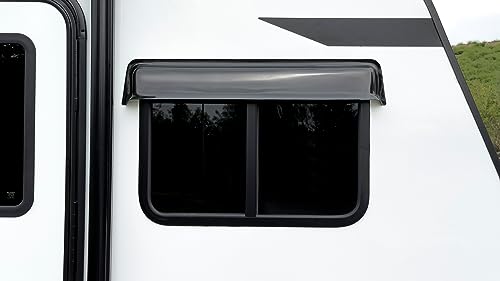 GT Styling RainBlade RV Window Deflector and Sun Visor (Fits 32-37 inch Wide Window) Smoke - Outdoor Depot