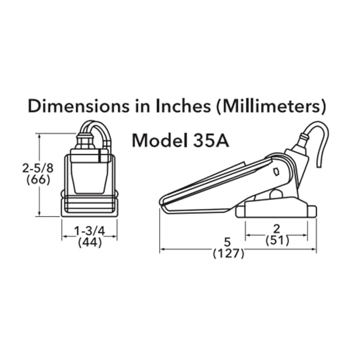 Rule Rule 35A Marine Rule-A-Matic Switch - 12V Automatic Bilge Pump Switch - Mercury Free, Durable, - Outdoor Depot