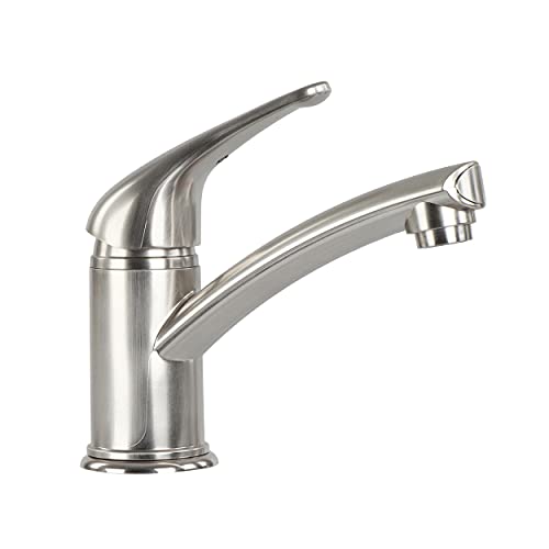 Empire Faucets Empire Faucets SL70LVRN-E Single Handle Bathroom Faucet with Extended Reach Spout - Brushed - Outdoor Depot
