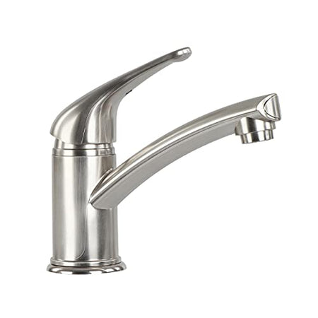 Empire Faucets Empire Faucets SL70LVRN-E Single Handle Bathroom Faucet with Extended Reach Spout - Brushed - Outdoor Depot