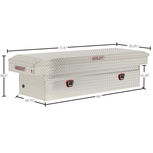 Weather Guard Weather Guard Model 127-0-04 Saddle Box, Aluminum, Full Standard, Clear, 11.0 cu ft - Outdoor Depot