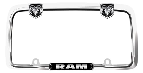 Cruiser Accessories Cruiser Accessories RAM License Plate Frame – Matte Black, Officially Licensed Metal - Outdoor Depot