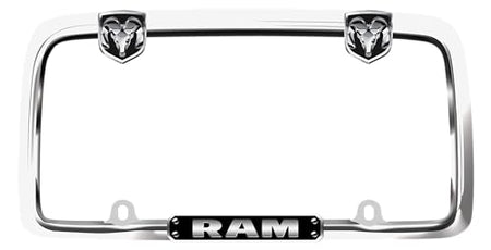Cruiser Accessories Cruiser Accessories RAM License Plate Frame – Matte Black, Officially Licensed Metal - Outdoor Depot