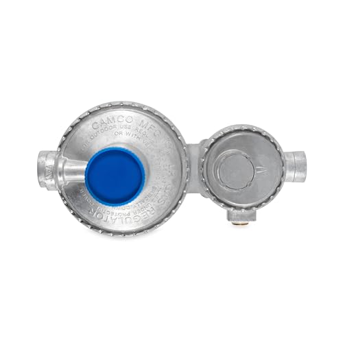 Camco Camco Vertical Two Stage Propane Regulator - Compatible with 20 lb or 30 lb Propane Tanks with ACME - Outdoor Depot