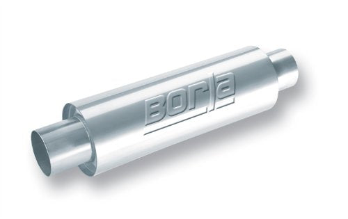 BORLA 40086 XR-1 Sportsman XR-1 Sportsman Racing Muffler - 3.5" Center Inlet/ 3.5" Center Outlet 5" Round x 15" Long Body 20" Overall Length. Universal Part. Reversible Design.