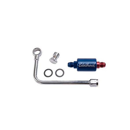 Edelbrock Edelbrock 8134 Chrome Fuel Line, Red/Blue - Outdoor Depot