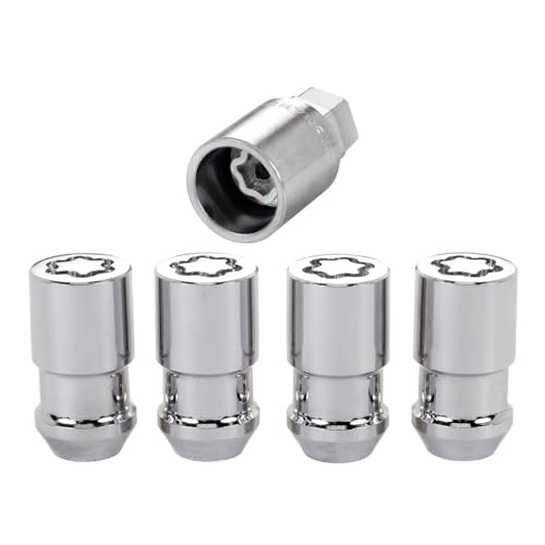MCGARD 24198 Chrome Cone Seat Wheel Locks (1/2" - 20 Thread Size) - Set of 4