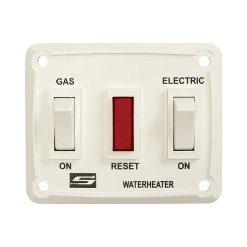 Suburban 232882 DEL Water Heater ON/OFF Wall Switch, White RV Interior Wall Mount On/Off Switch for control and operation of Suburban "DEL" models tank water heaters