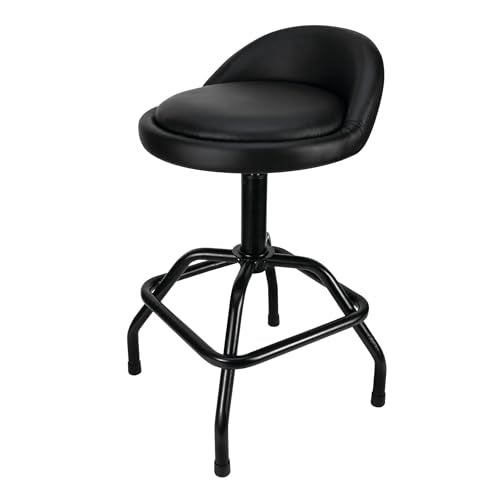 Performance Tool Performance Tool W85011 Pneumatic Swivel Bar Stool with Back Support, 360-Degree Swivel, - Outdoor Depot