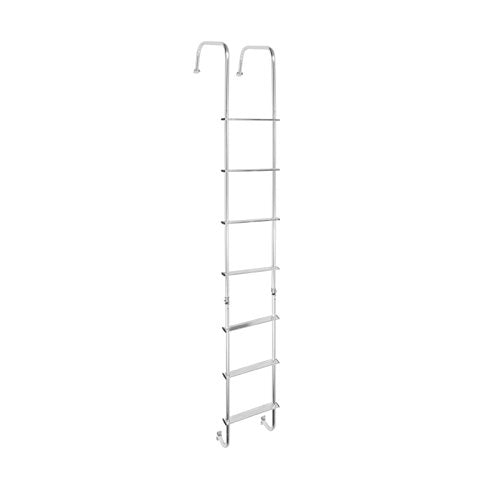 Stromberg Carlson LA-401 Universal Exterior RV Ladder, Heavy-Duty Rear Ladder for Travel Trailers & Campers, Roof Access, Durable Silver Finish, Easy Installation, Universal Fit, Silver