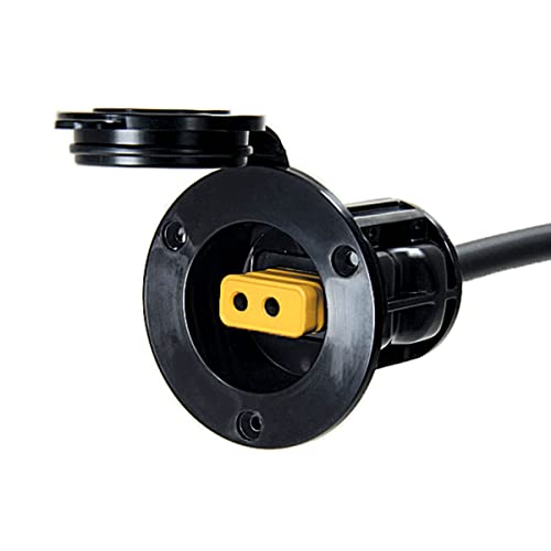 Cannon Flush Mount Power Port Downrigger Accessory, Boat Fishing Setup – Black
