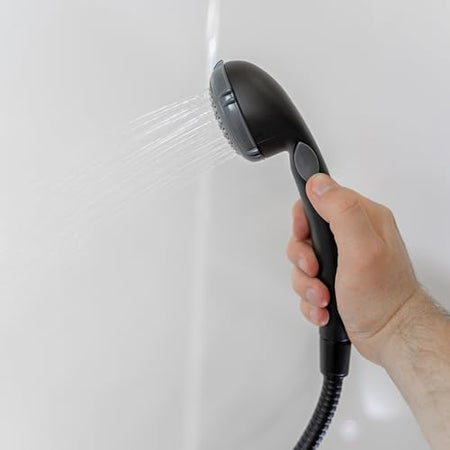 Dura Faucet Dura Faucet DF-SA400-BQ RV Hand Held Shower Wand, Water Saving Trickle Switch (Bisque Parchment) - Outdoor Depot