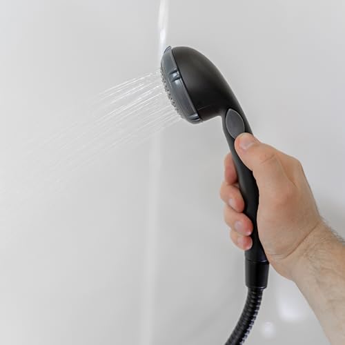 Dura Faucet Dura Faucet DF-SA400-SN RV Hand Held Shower Wand, Water-Saving Trickle Switch (Brushed Satin - Outdoor Depot