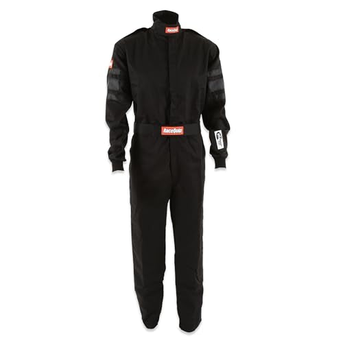 RaceQuip RaceQuip® 110006RQP 110 Series 1-Pc Driving Suit - SFI 3.2A/1 - Black - XL - Outdoor Depot