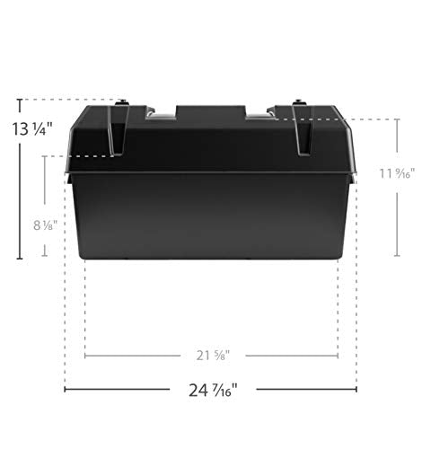 Camco Camco Heavy Duty Double Battery Box with Straps and Hardware - Group GC2 | Safely Stores RV, - Outdoor Depot