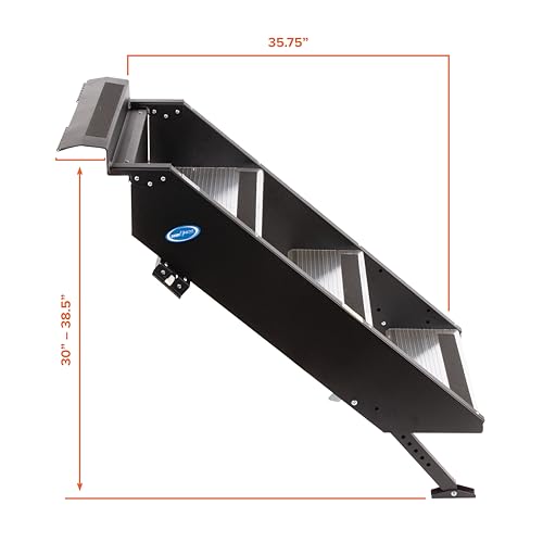 MORryde MORryde STP-207 StepAbove Fold-Up RV Entry Step - 3-Step (9" Step Rise), Fits 26" to 28" Door Width - Outdoor Depot