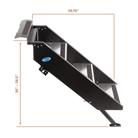 MORryde MORryde STP-207 StepAbove Fold-Up RV Entry Step - 3-Step (9" Step Rise), Fits 26" to 28" Door Width - Outdoor Depot
