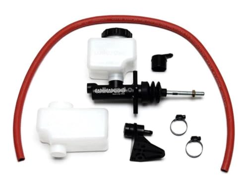 Wilwood Master Cylinder, Compact, 0.875 in Bore, 1.120 in Stroke, Direct or Remote Reservoir, Aluminum, Black Paint, Kit