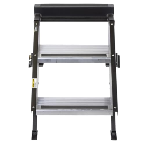 MORryde MORryde STP-201 StepAbove Fold-Up RV Entry Step - 2-Step (9" Step Rise), Fits 24" Door Width - Outdoor Depot