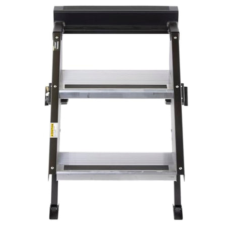 MORryde MORryde STP-201 StepAbove Fold-Up RV Entry Step - 2-Step (9" Step Rise), Fits 24" Door Width - Outdoor Depot