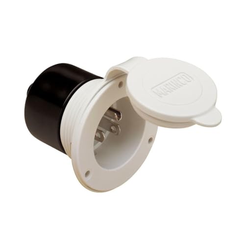 ParkPower by Marinco 150BBIW.RV RV Front Mount 15 Amp, 125V black Power Inlet