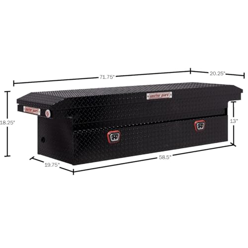 Weather Guard Weather Guard Model 121-5-04 Saddle Truck Box, Aluminum, for Full Size Trucks, Low Profile, - Outdoor Depot
