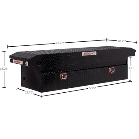 Weather Guard Weather Guard Model 121-5-04 Saddle Truck Box, Aluminum, for Full Size Trucks, Low Profile, - Outdoor Depot