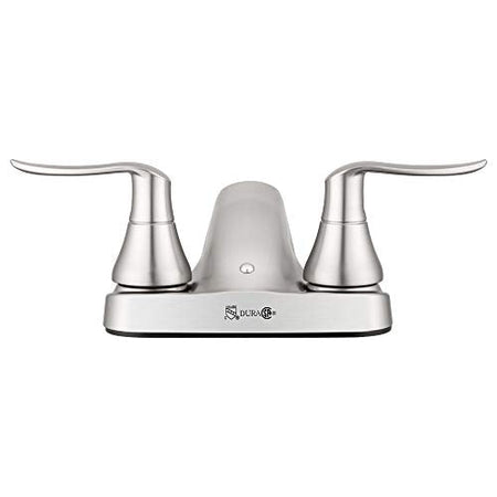Dura Faucet Dura Faucet DF-PL700LH-SN RV Bathroom Faucet with Winged Levers (Satin Nickel) - Outdoor Depot
