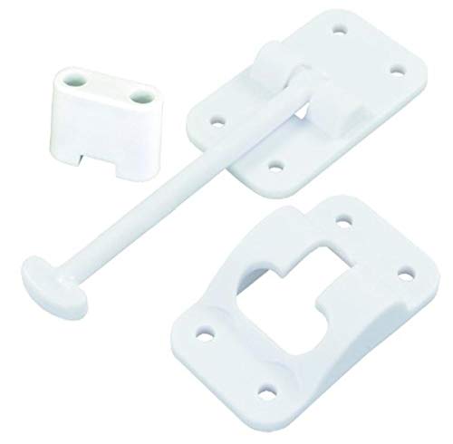 JR Products JR Products 10414B Polar White 3-1/2" T-Style Door Holder with Bumper - Outdoor Depot