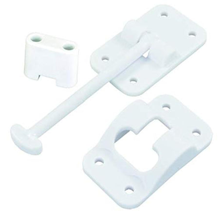 JR Products JR Products 10414B Polar White 3-1/2" T-Style Door Holder with Bumper - Outdoor Depot