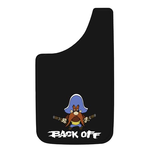 Plasticolor Plasticolor 000502R01 Yosemite Sam Back Off Easy Fit Mud Guard 11" - Set of 2,Multi-colored - Outdoor Depot