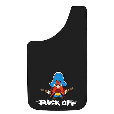 Plasticolor Plasticolor 000502R01 Yosemite Sam Back Off Easy Fit Mud Guard 11" - Set of 2,Multi-colored - Outdoor Depot