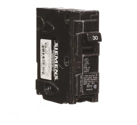 SIEMENS Siemens -HI Q130 30-Amp Single Pole Type QP Circuit Breaker, Black - Outdoor Depot