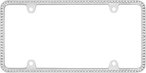 Cruiser Accessories Cruiser Accessories 18130 Diamondesque License Plate Frame, Chrome/Clear - Outdoor Depot