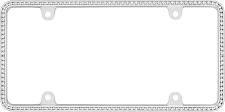 Cruiser Accessories Cruiser Accessories 18130 Diamondesque License Plate Frame, Chrome/Clear - Outdoor Depot