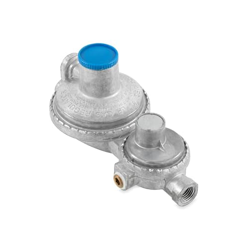 Camco Camco Vertical Two Stage Propane Regulator - Compatible with 20 lb or 30 lb Propane Tanks with ACME - Outdoor Depot