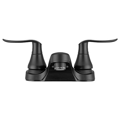 Dura Faucet Dura Faucet DF-PL700LH-MB RV Bathroom Faucet with Winged Levers (Matte Black) - Outdoor Depot