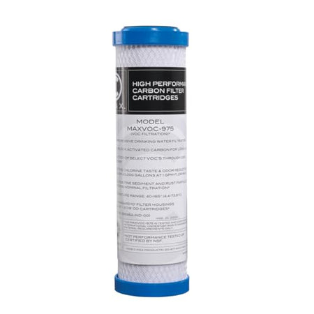 Watts Premier Flow-Pur 10 IN, 1 Micron VOC Carbon Block Filter, Reduce Bad Taste and Odor, Optimize Water - Outdoor Depot