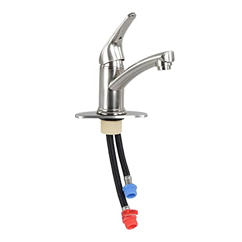 Empire Faucets Empire Faucets SL70LVRN-E Single Handle Bathroom Faucet with Extended Reach Spout - Brushed - Outdoor Depot