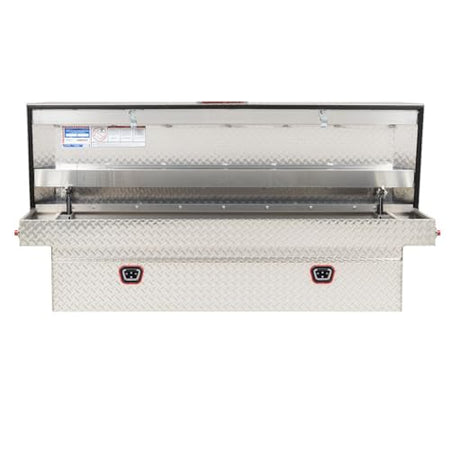 Weather Guard Weather Guard Model 127-0-04 Saddle Box, Aluminum, Full Standard, Clear, 11.0 cu ft - Outdoor Depot
