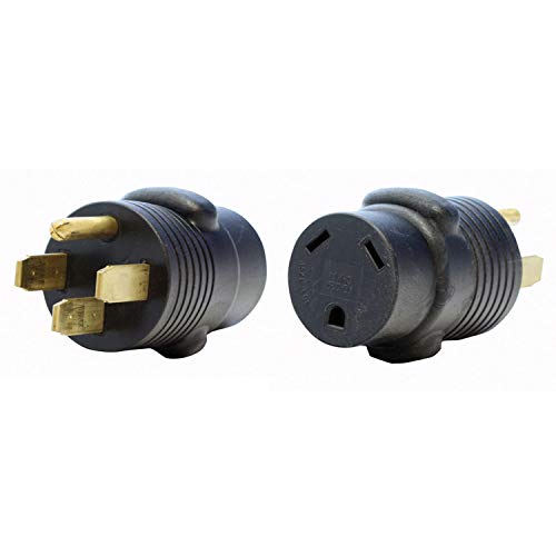 Valterra A10-5030A Mighty Cord Adapter Plug - 50AM to 30AF, Black