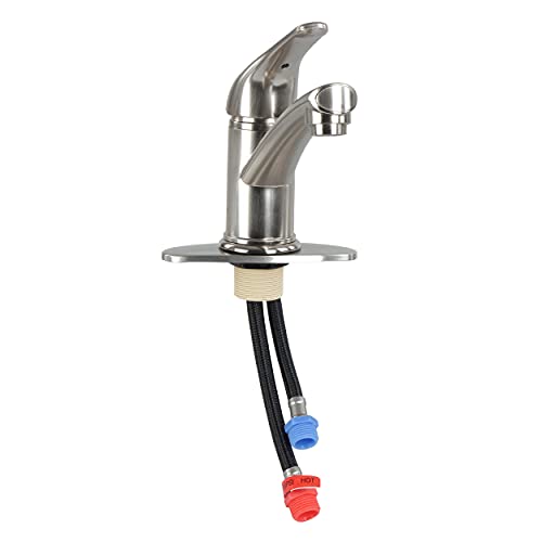 Empire Faucets Empire Faucets SL70LVRN-E Single Handle Bathroom Faucet with Extended Reach Spout - Brushed - Outdoor Depot