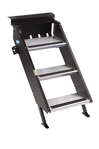 MORryde MORryde STP-207 StepAbove Fold-Up RV Entry Step - 3-Step (9" Step Rise), Fits 26" to 28" Door Width - Outdoor Depot